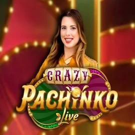 Crazy Pachinko slot logo by Evolution at Spinju Casino