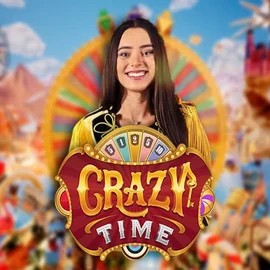 Crazy Time slot icon by Evolution, available at Spinju Casino